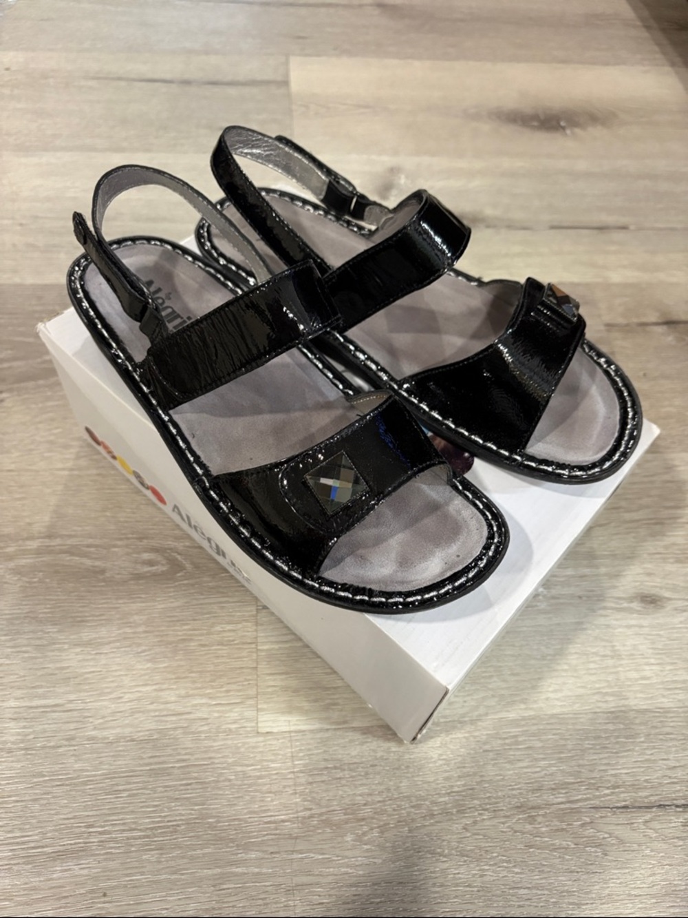 Alegria Black sapphire Womans Sandals